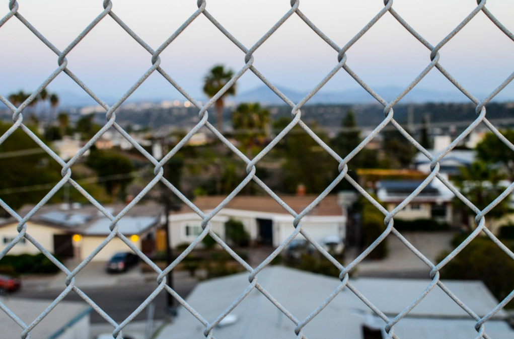 this is a picture of chain link fence in Granite Bay California