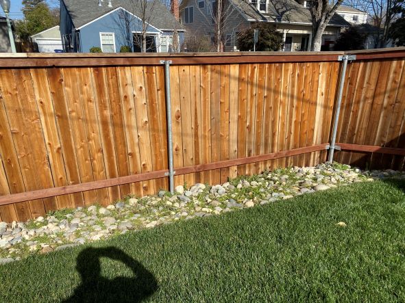 this is a picture of pine fence in Granite Bay, CA