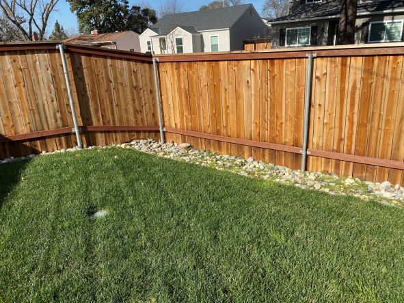 this is a picture of pine fence in Granite Bay, CA