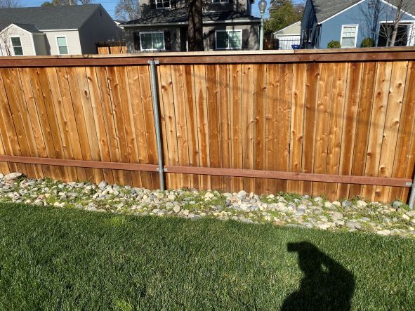 this is a picture of pine fence in Granite Bay, CA